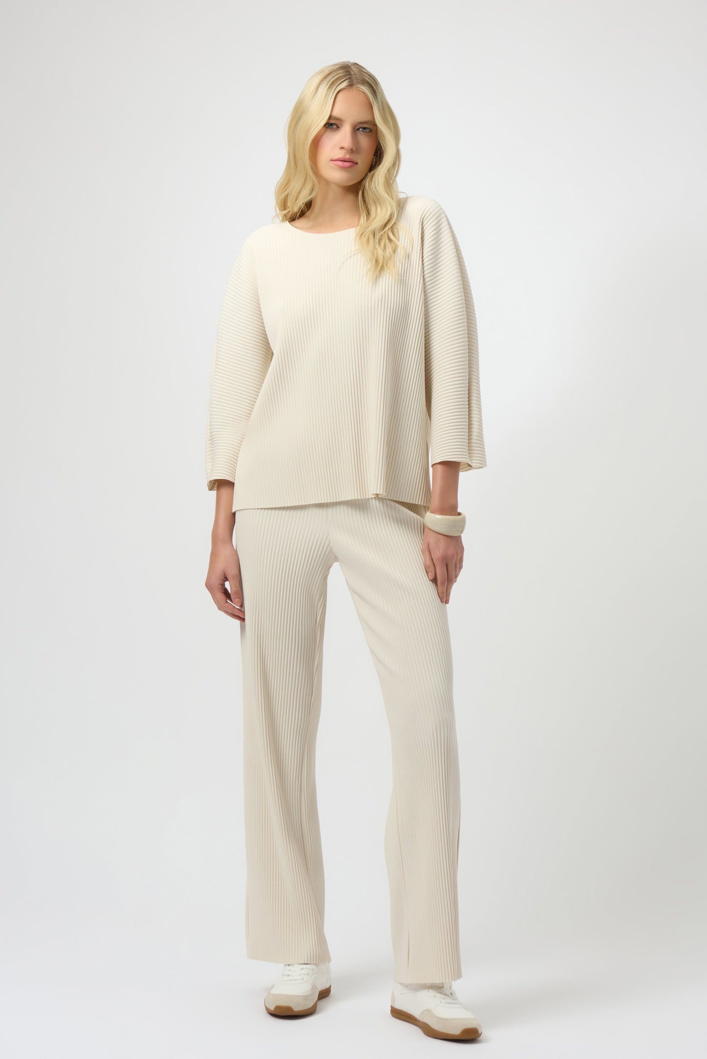 JOSEPH RIBKOFF Pleated Scuba Crepe Boxy Top 254210