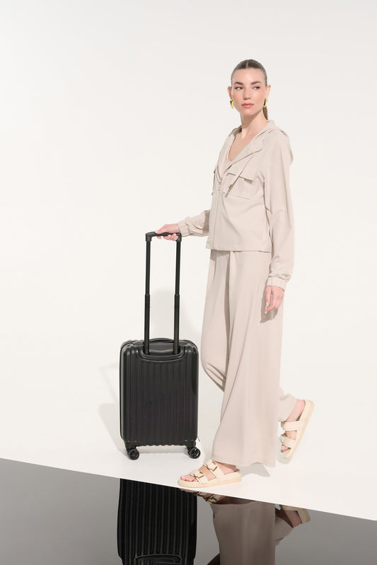 JOSEPH RIBKOFF 262622 Stretch Woven Pull-On Wide Leg Pants