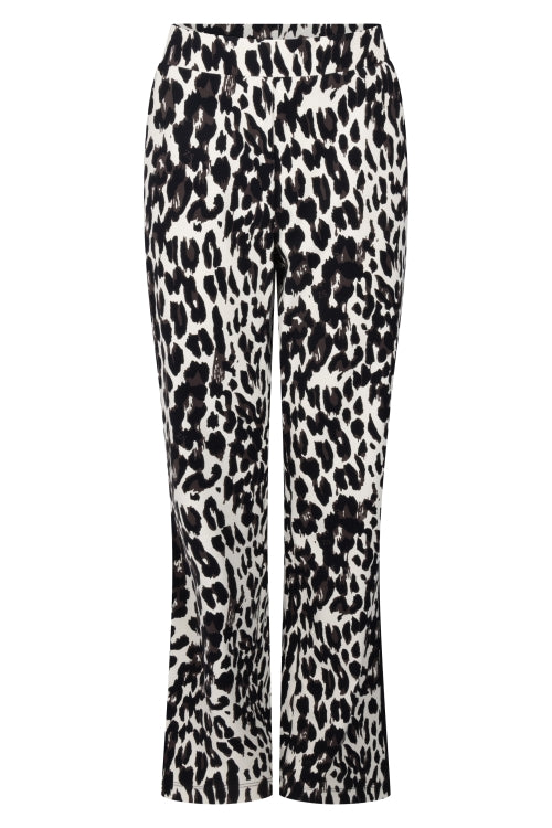 Zoso Animal Print Travel Fabric Trousers