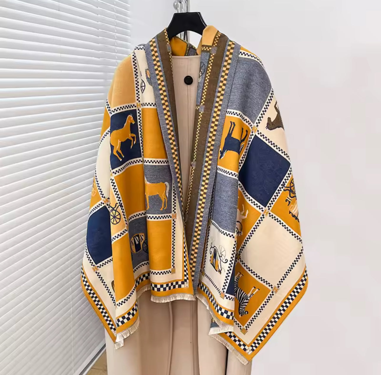 Doctor Bear Luxury cashmere feel scarf in gold