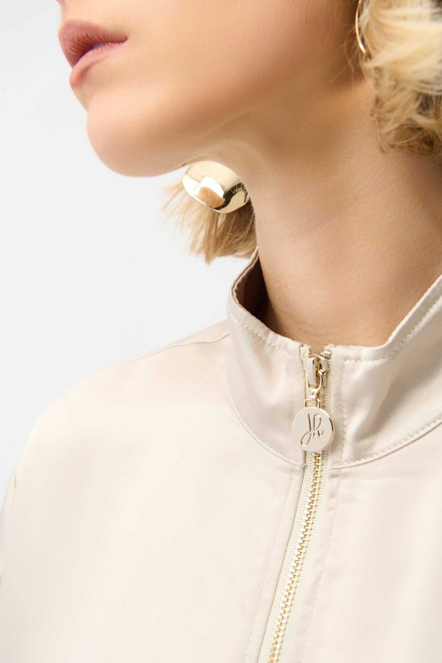 Satin Boxy Blouson Jacket With Drawstring Hem Joseph Ribkoff 
261913