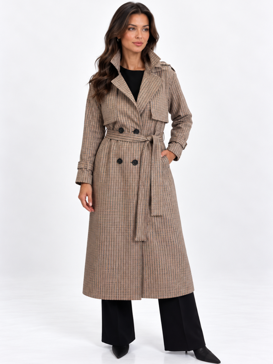 KATE & PIPPA BROMLEY JACKET IN BEIGE CHECK