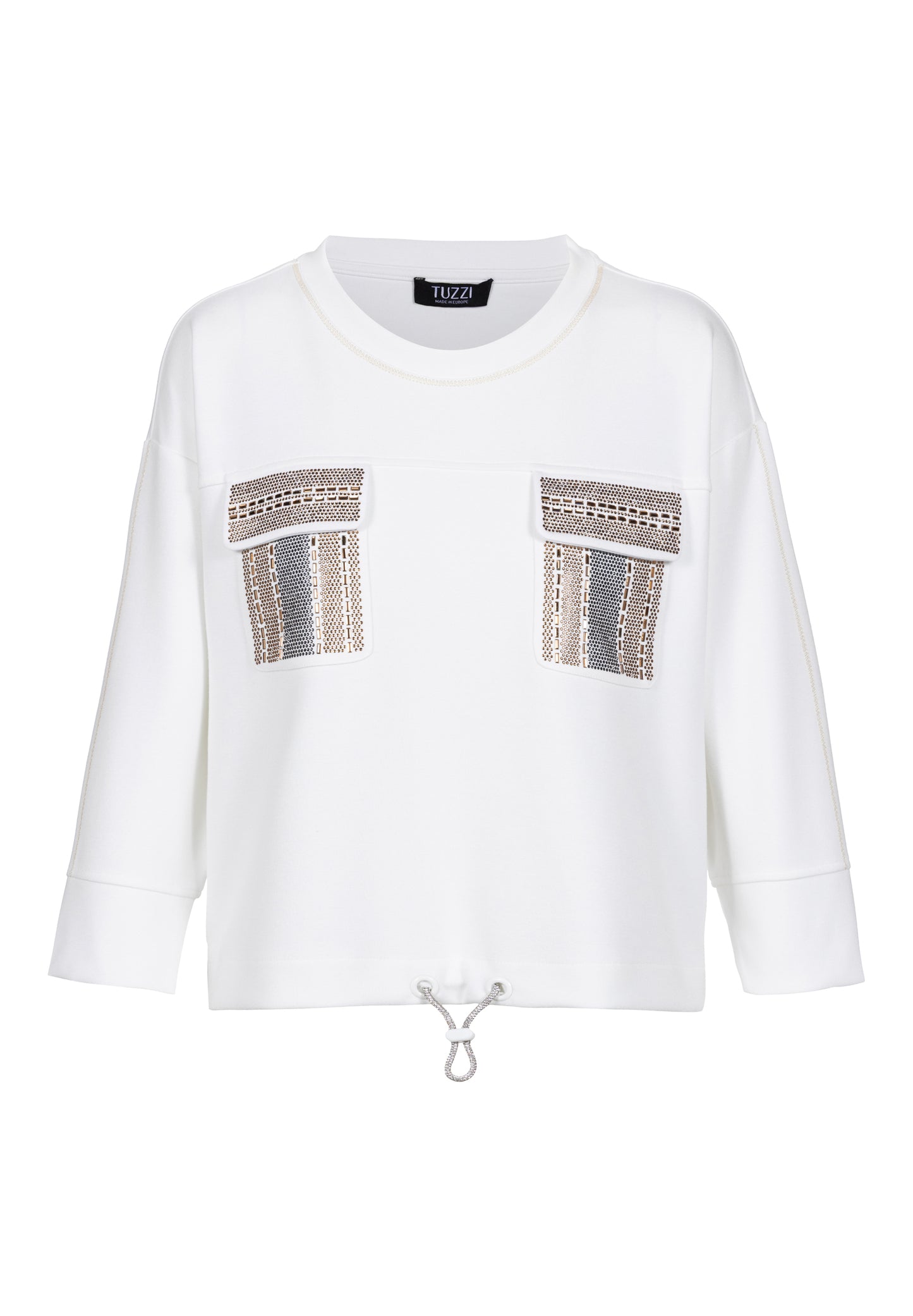 TUZZI Golden Oasis 413.459 cream pocket jumper