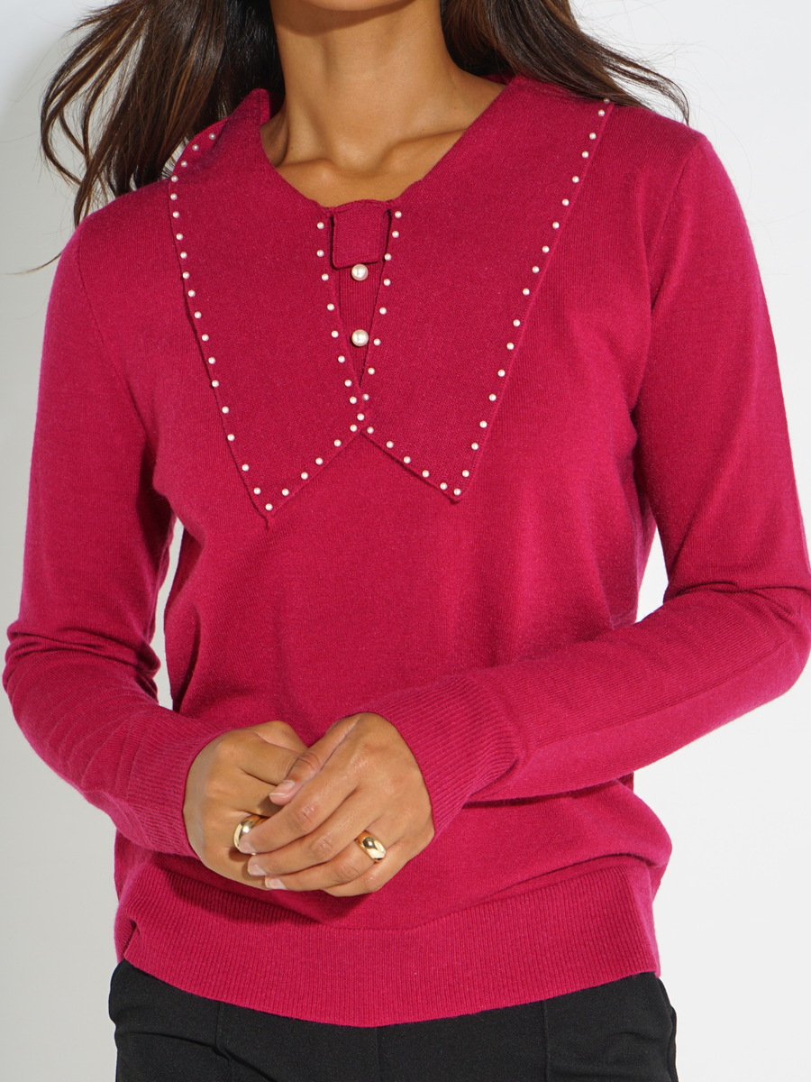 KATE & PIPPA PRESLEY KNIT TOP IN RED