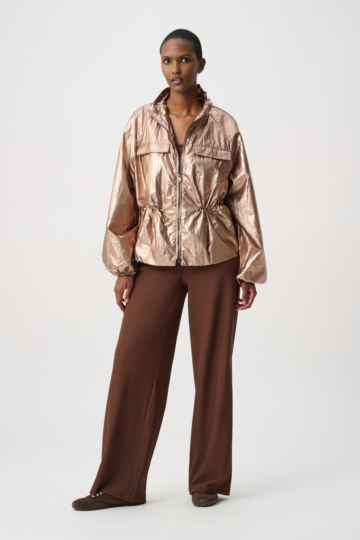 Metallic Nylon Cocoon Jacket
264621
