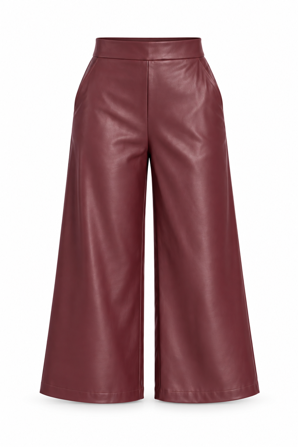 Kate & Pippa Burgundy Faux Leather Culottes