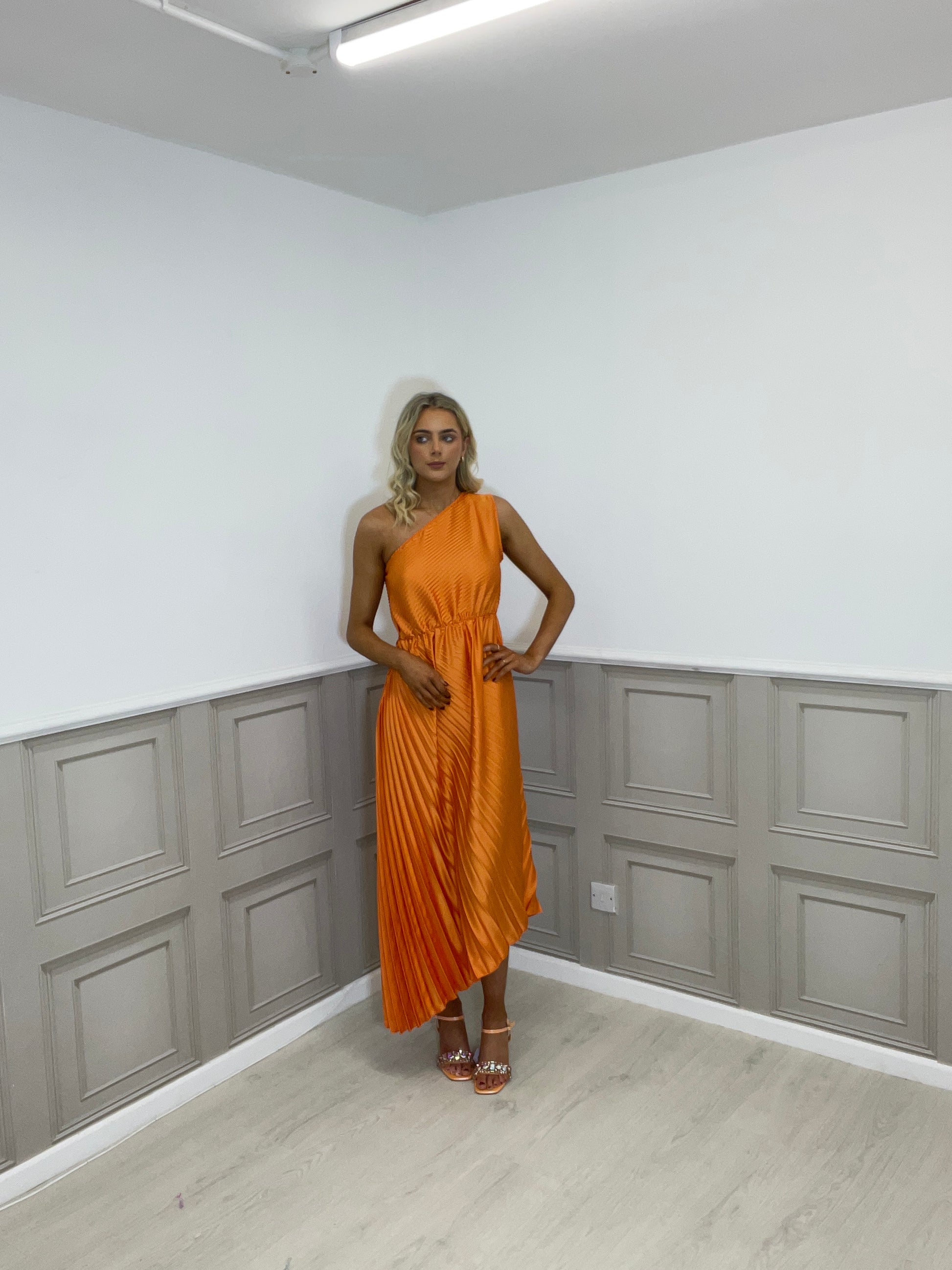 Tessa orange one shoulder dress Gasp Boutique Tessa orange one shoulder dress Gasp Boutique