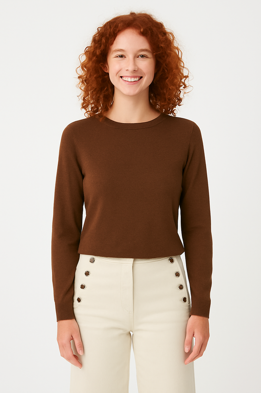 Sunday 6417 Soft Knit Jumper – Brown