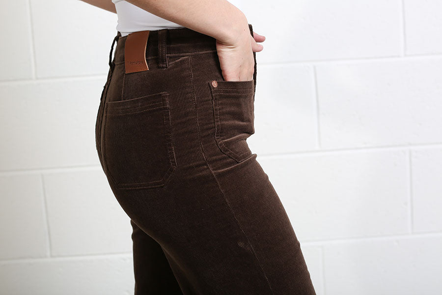 Rant & Rave Bridget Cord Wide Leg Mocha