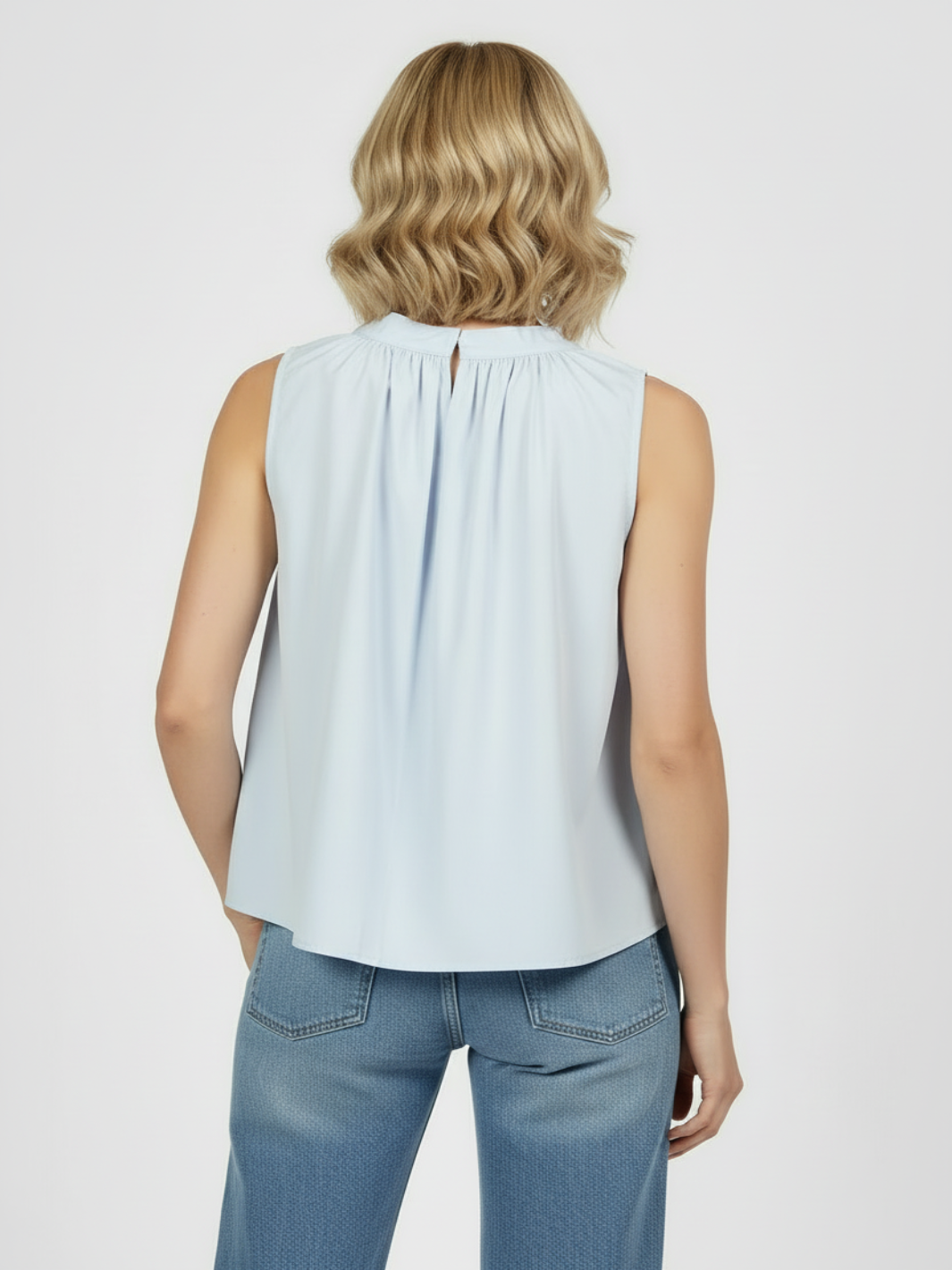 LIL JEN BLAIR COTTON SKIRT & IRIS TOP CO ORD IN POWDER BLUE