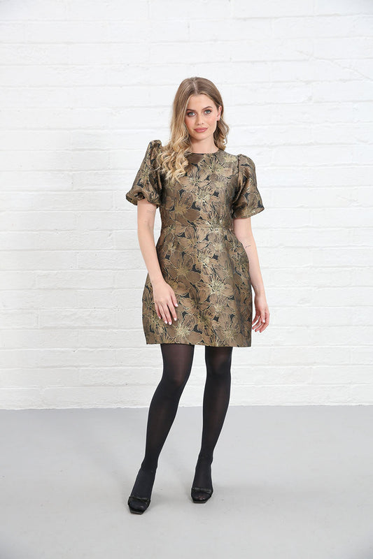 Rant and Rave Evelyn Dress Black Gold
