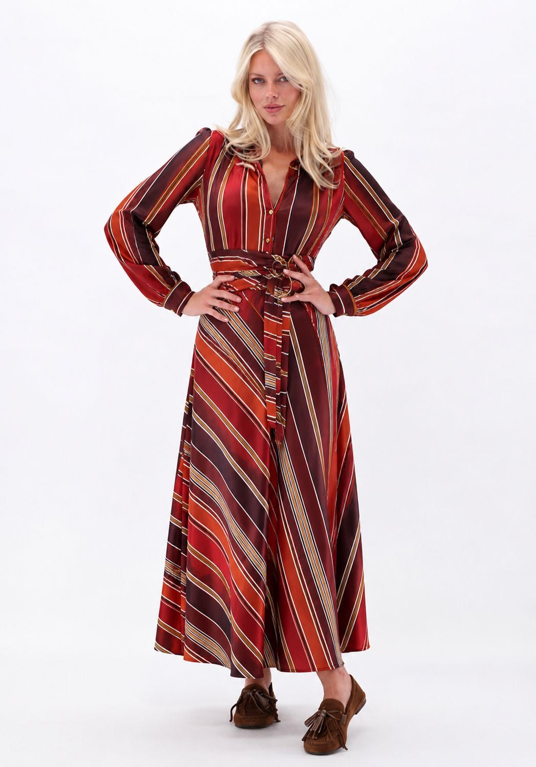 K design Stripe maxi dress