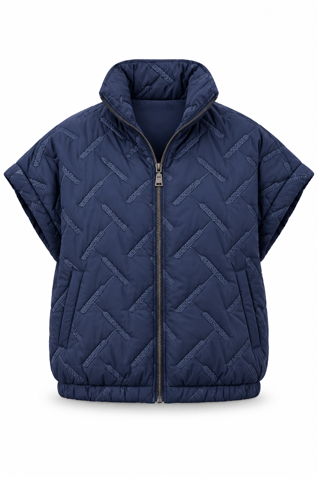 Yew Navy Quilted Gilet