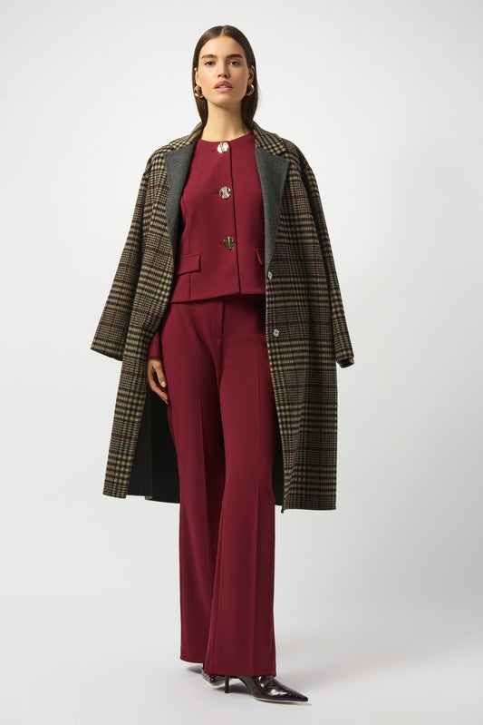 Wool Blend Plaid Double-Faced Coat
253946
