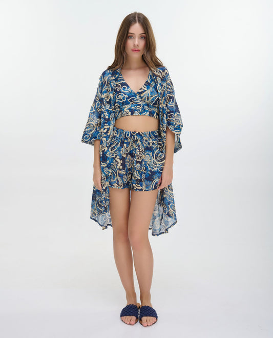 Ble 0060 blue 3 piece holiday set