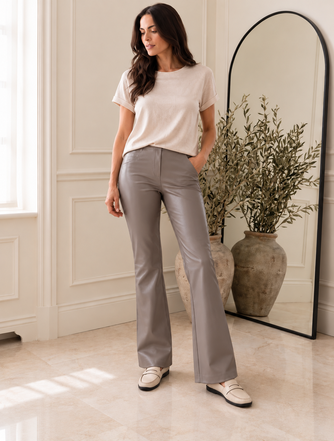 EFI Rebel Pull-On Faux Leather Trousers