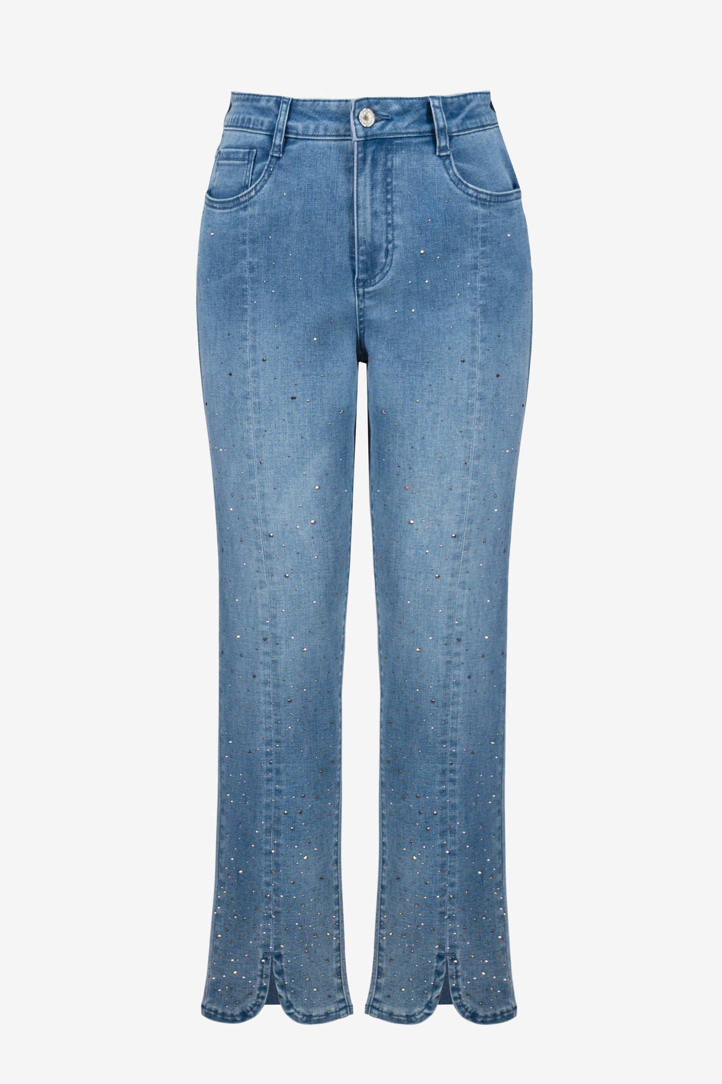 JOSEPH RIBKOFF 261954 Slim Leg Jeans With Rhinestone Detail