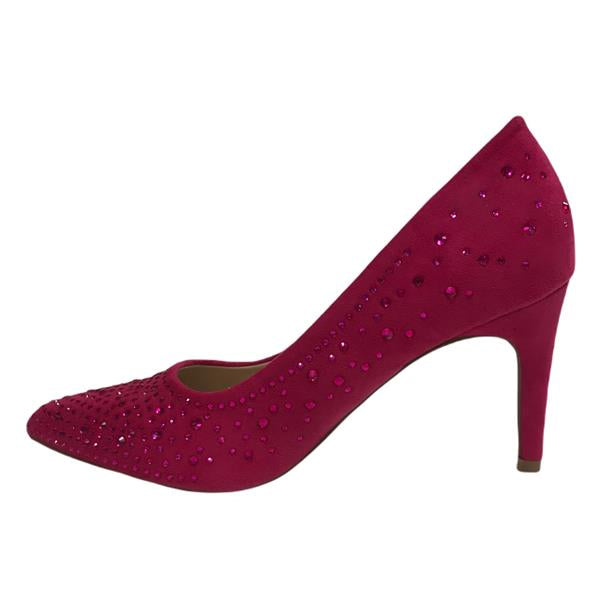 Sorento Sheraton heel in Fuchsia pink gems
