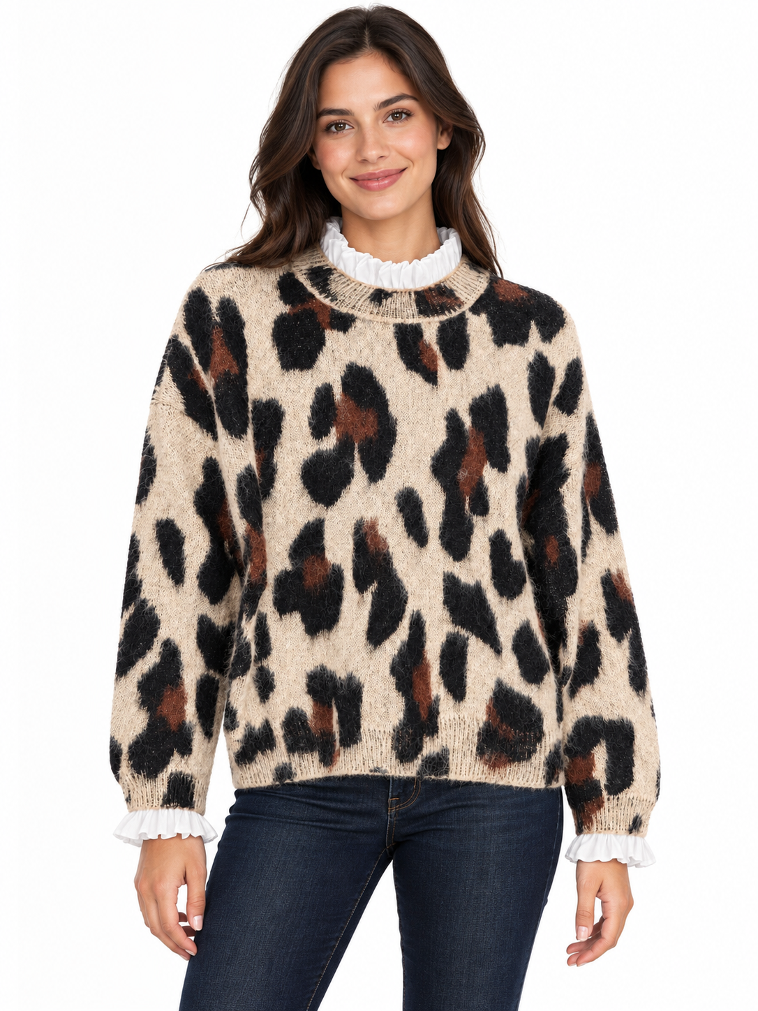 Lily animal print jumper Free size