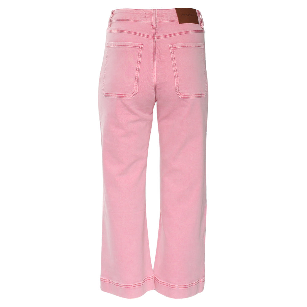Rant & Rave Laine Crop Wide Leg Jean in Pink Ice
