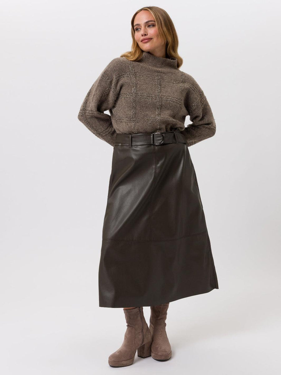 TUZZI plaid knit jumper