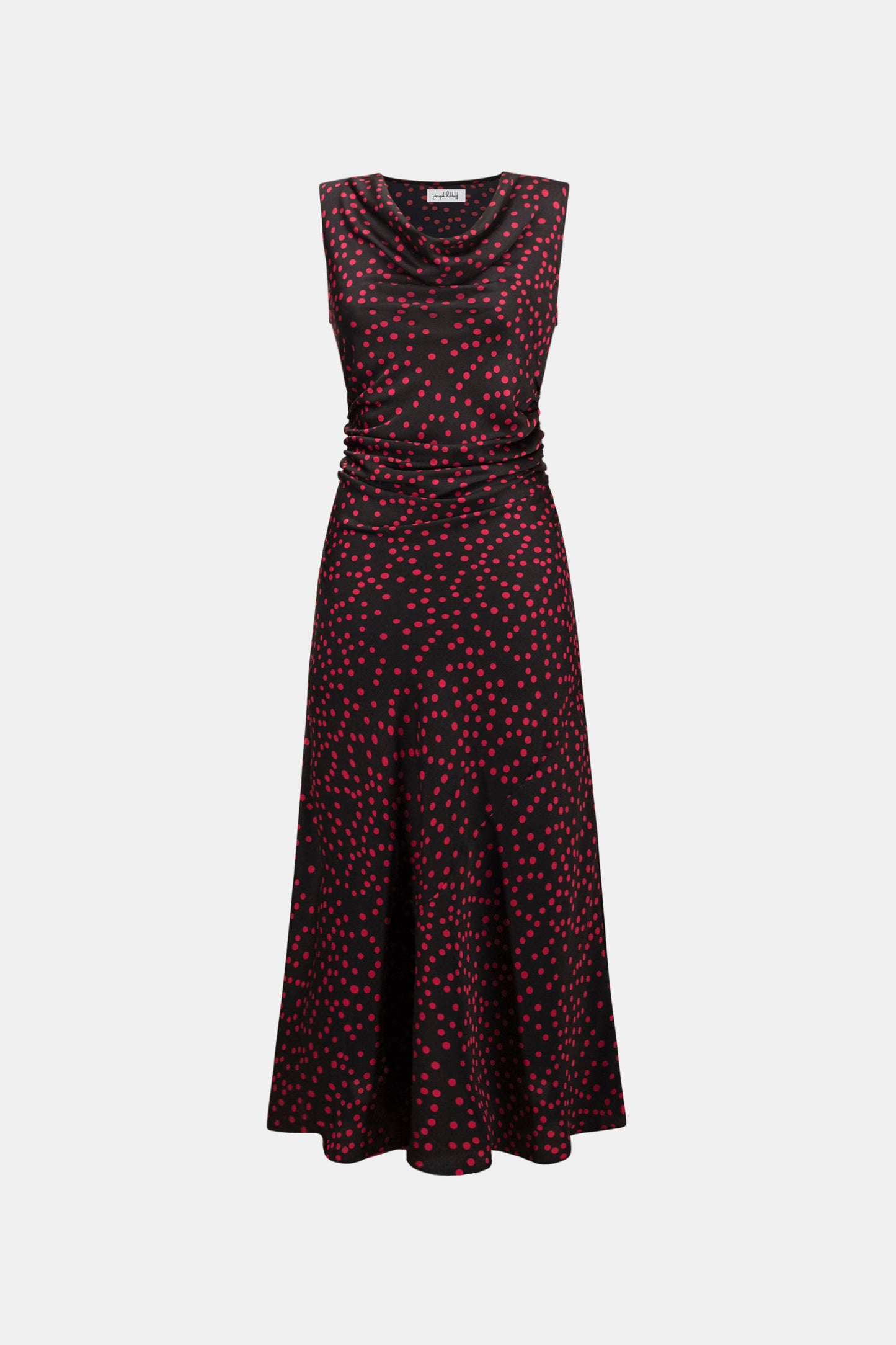 Polka Dot Recycled Satin A-Line Dress