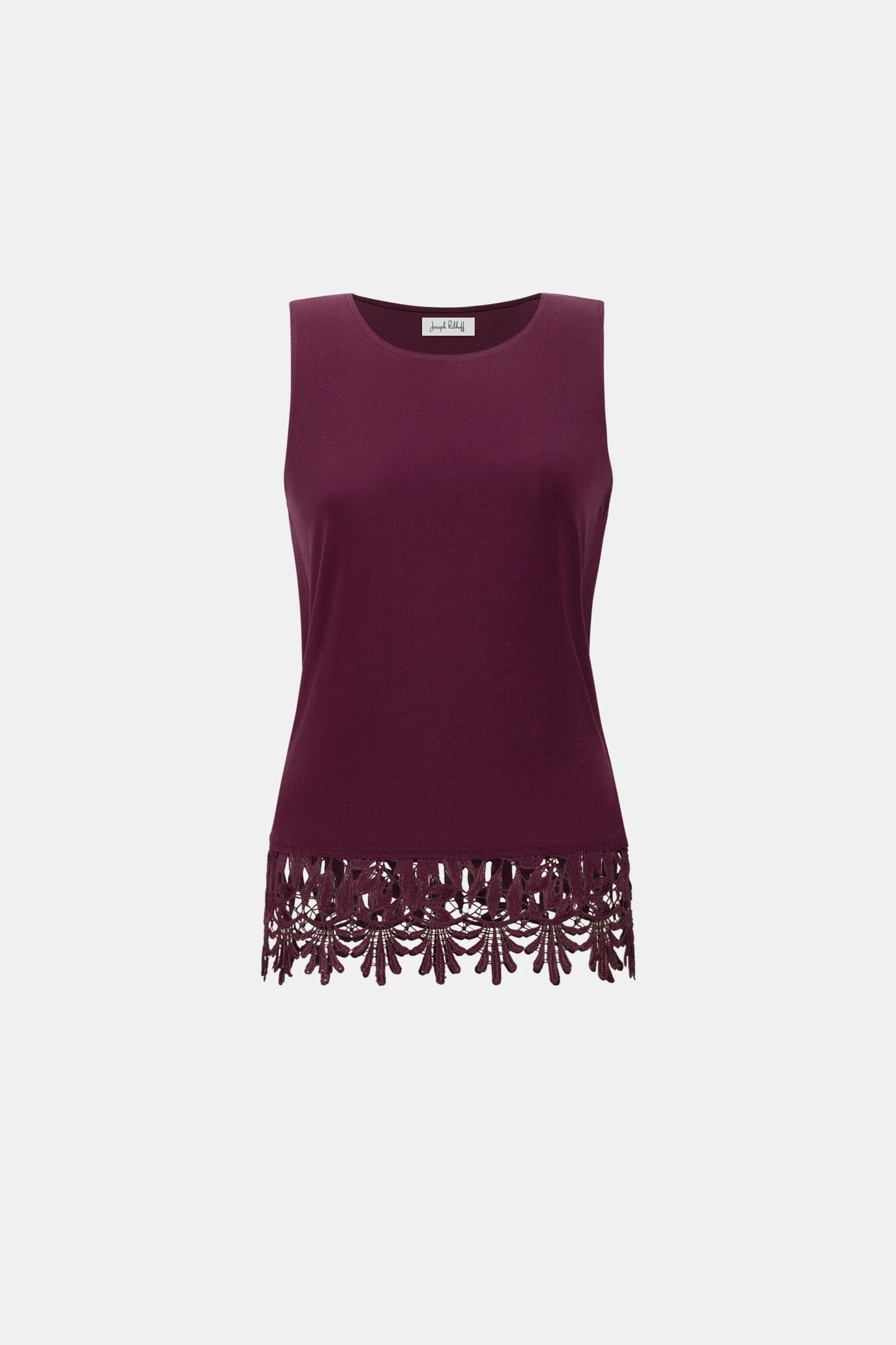 262094W26 Lace Hem Sleeveless Top