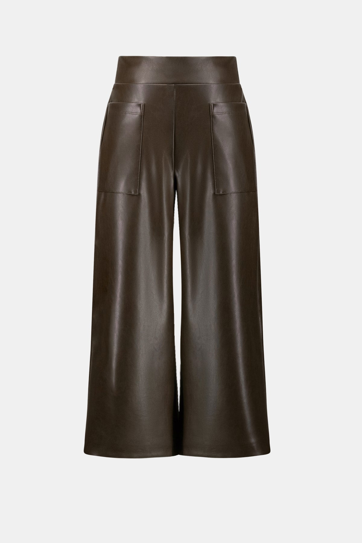 263096 Leatherette Pull-On Culotte Pants