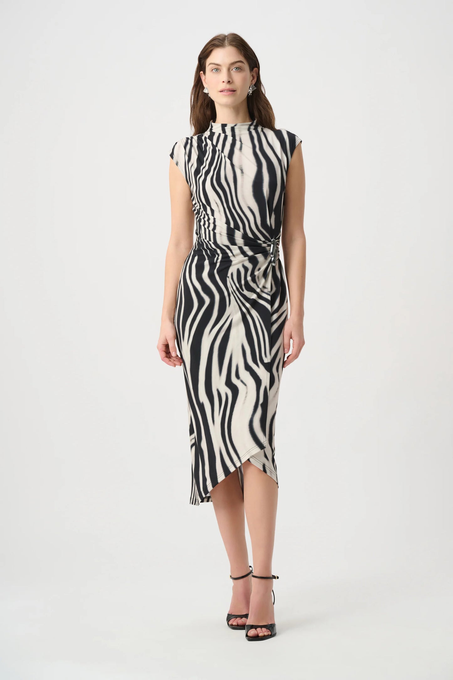 264051  Animal Print Wrap Dress