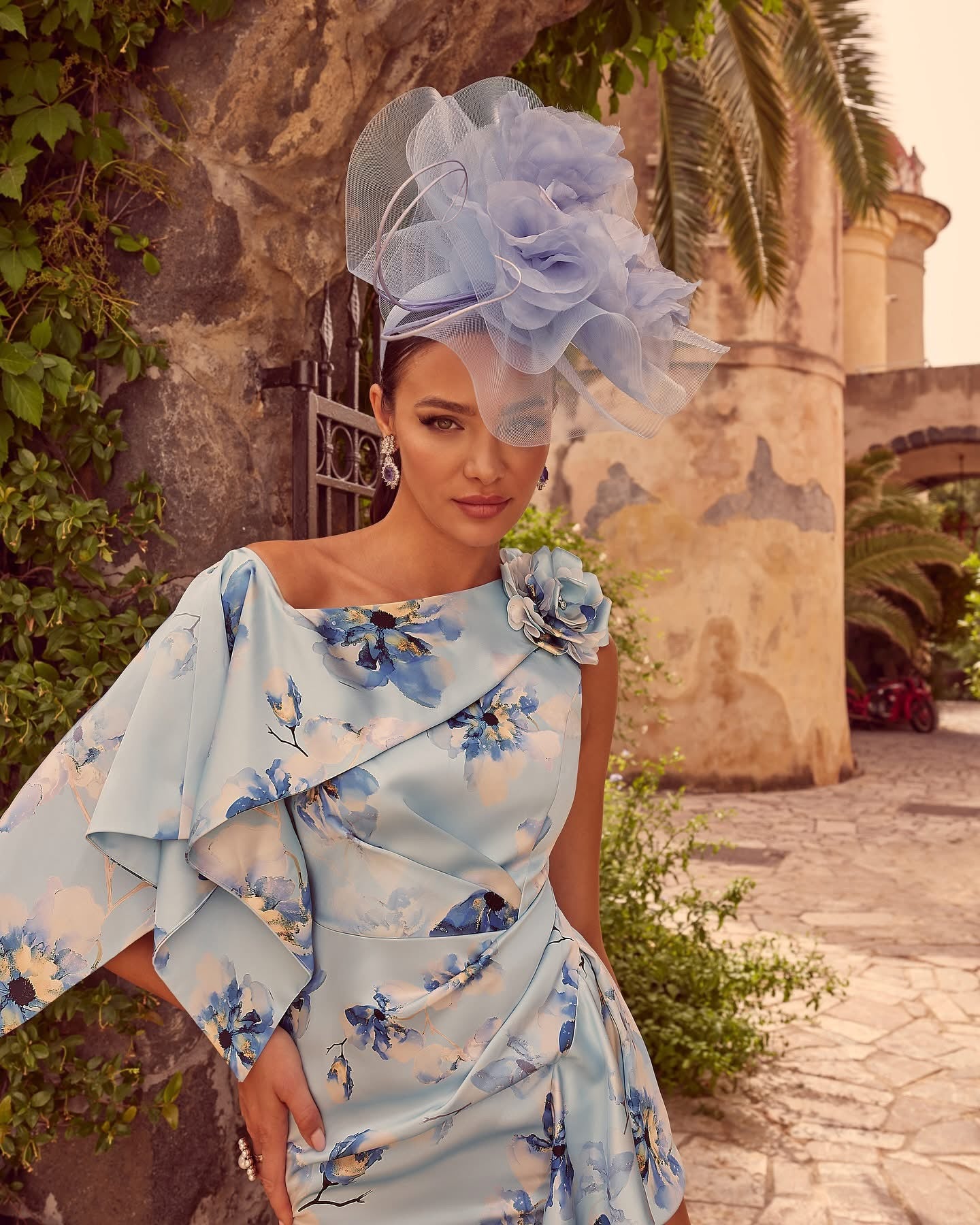 Soft blue floral dress Mother of the bride and Groom