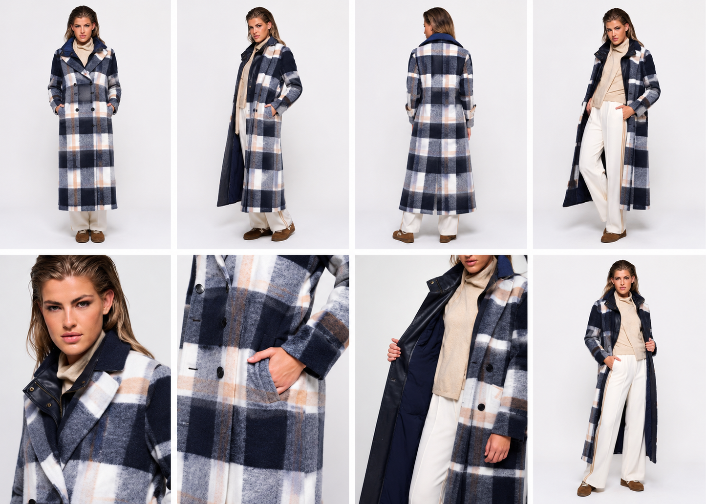 K Design D906L Tartan Coat