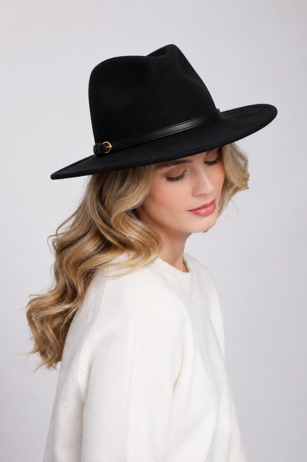 Miriam Fedora Hat – Black