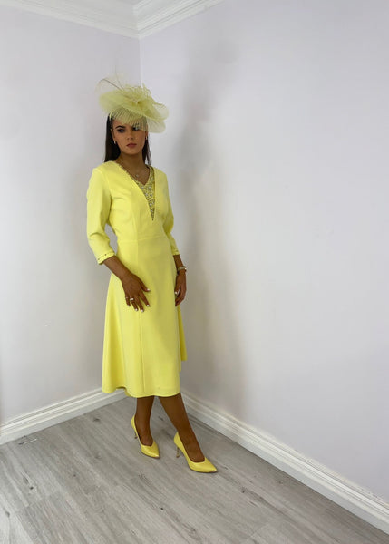 Lizabella lemon dress