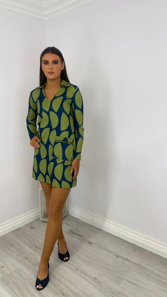 Lottie green/blue dress