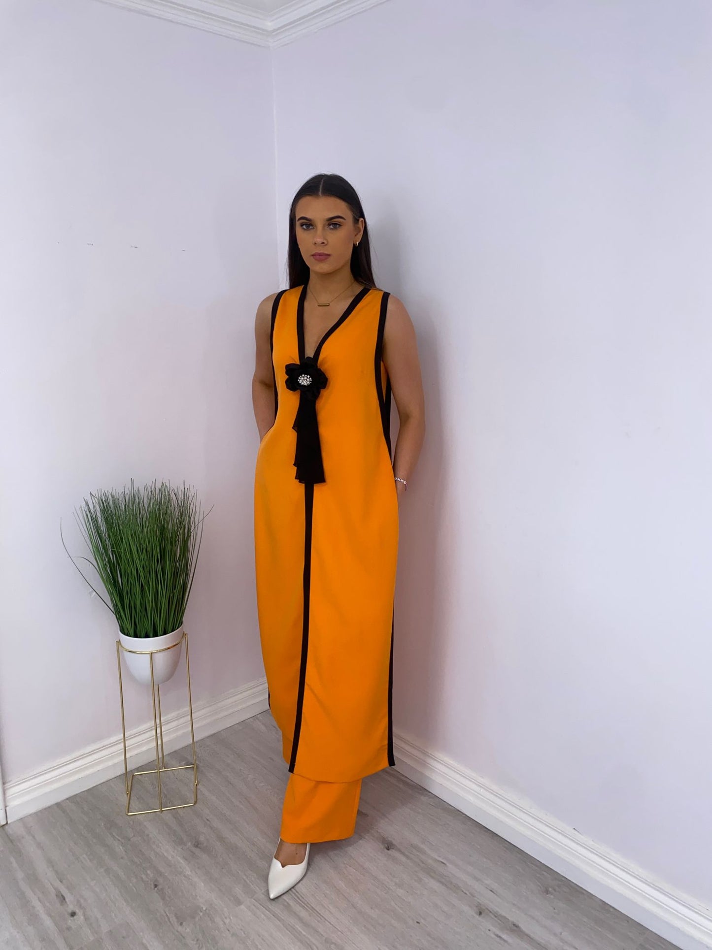 Vivianna  orange tunic and trousers