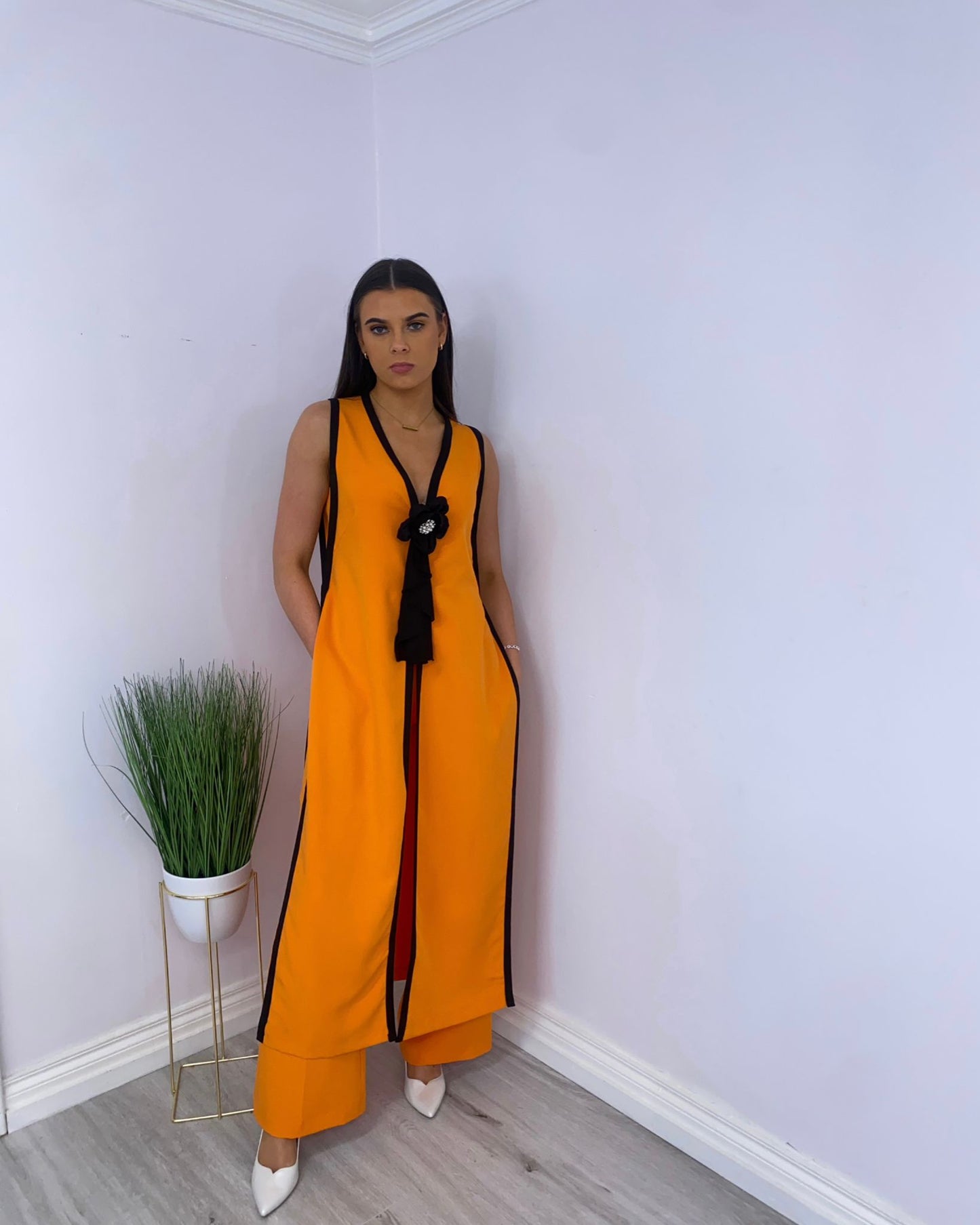 Vivianna  orange tunic and trousers