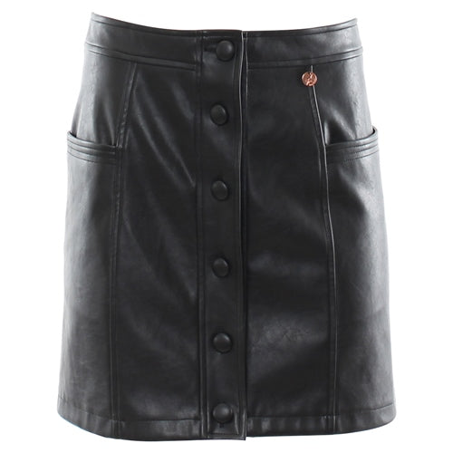 Helia black faux skirt