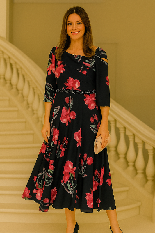 Veromia navy floral