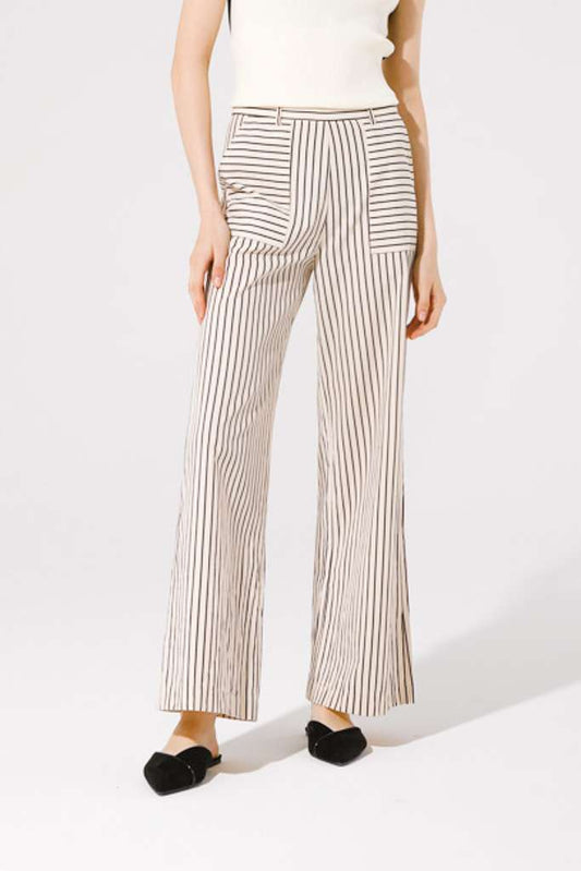 Yatch stripe trousers.