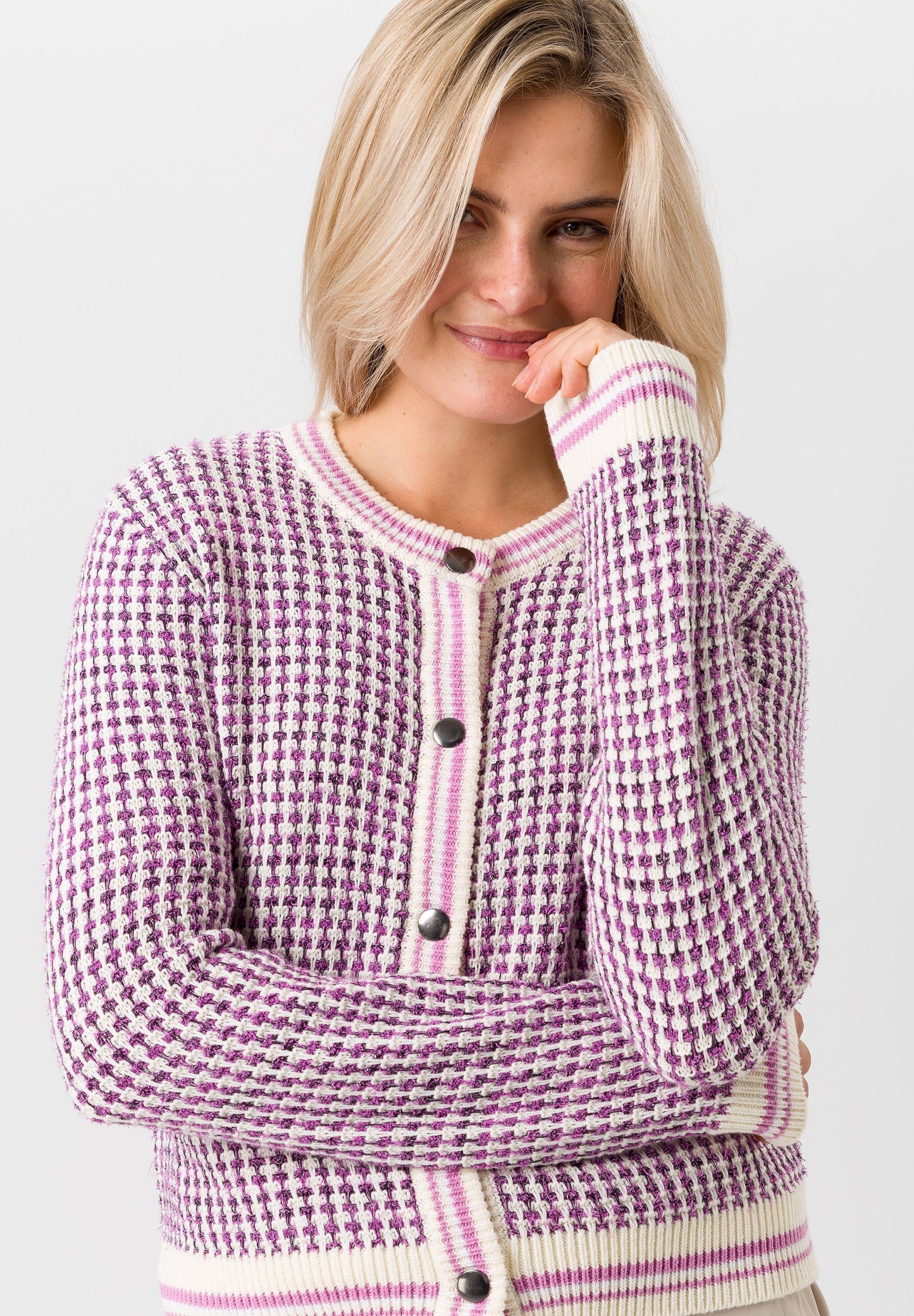 Tuzzi rose pink cardigan