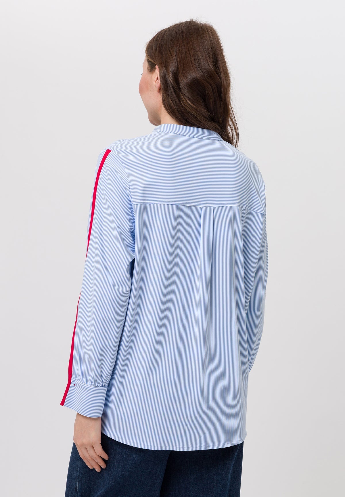 Tuzzi White and Light Blue Striped Shirt