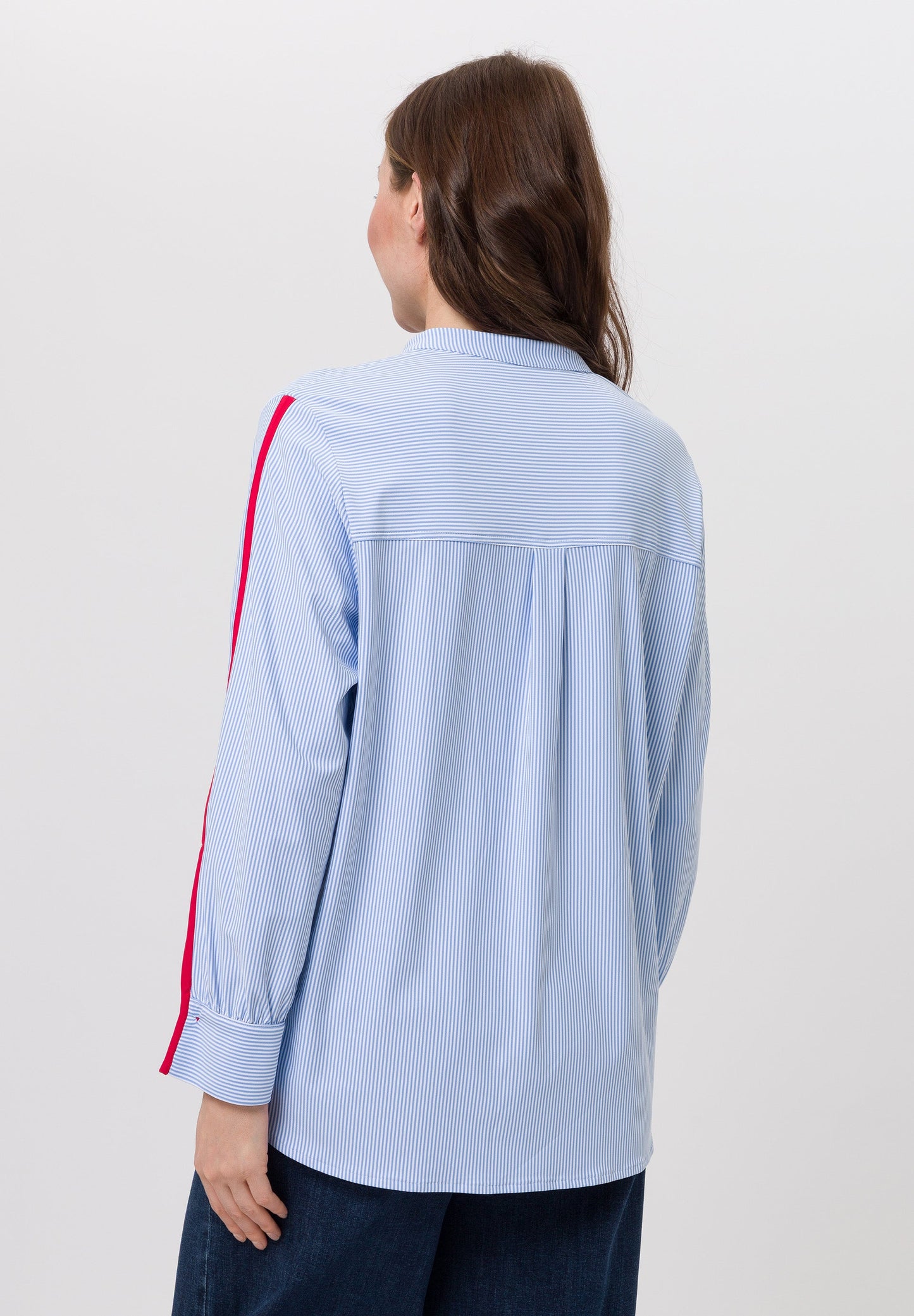 Tuzzi White and Light Blue Striped Shirt
