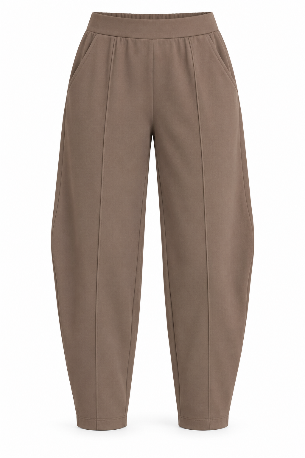 Darling Travel Fabric Barrel Trousers – Mocha