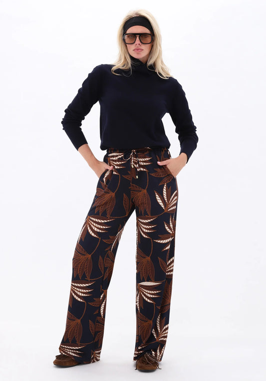 K design trousers with botanical print