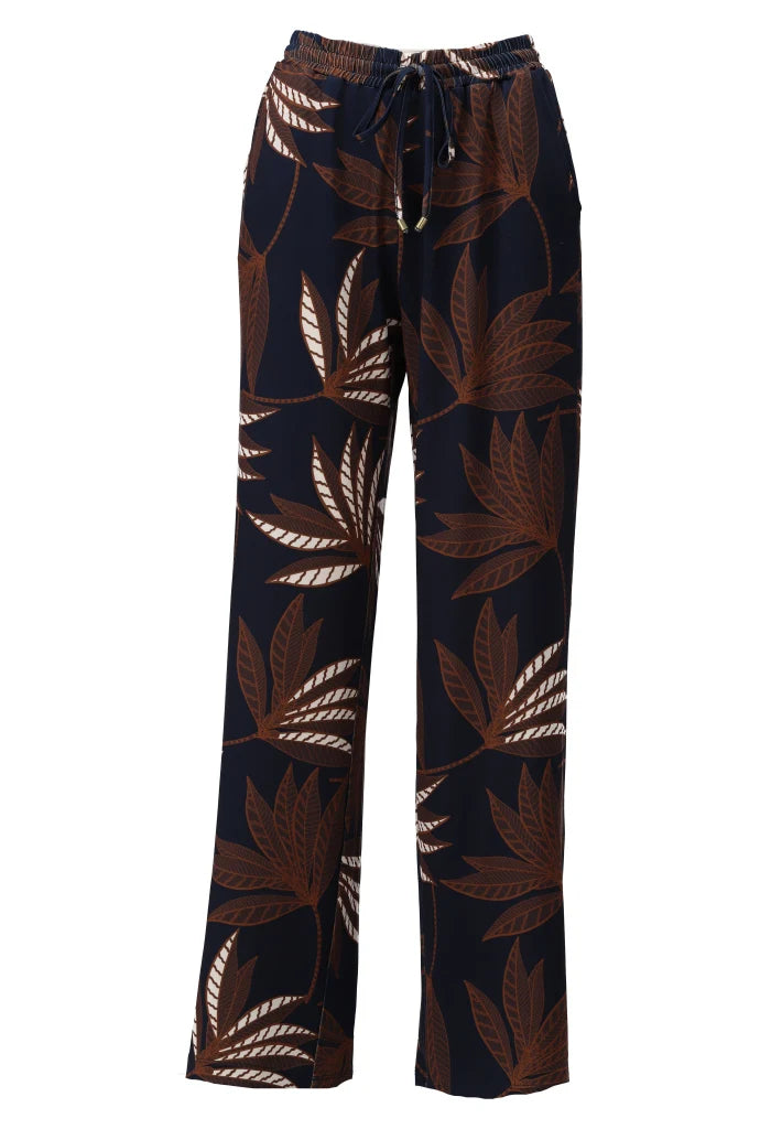 K design trousers with botanical print