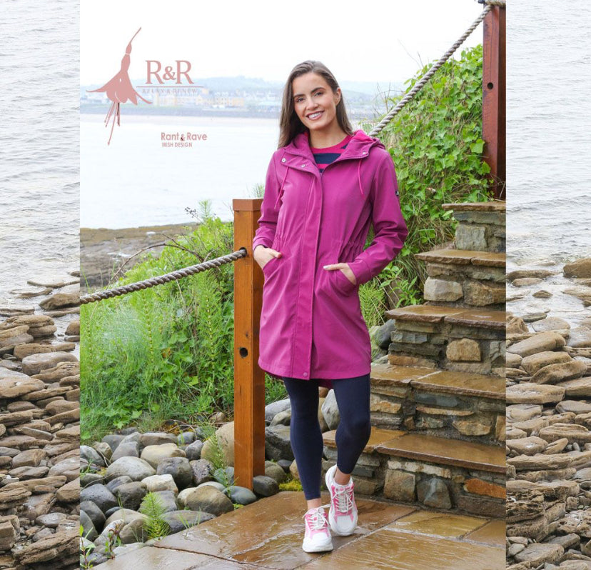 Aoife raincoat Cerise pink