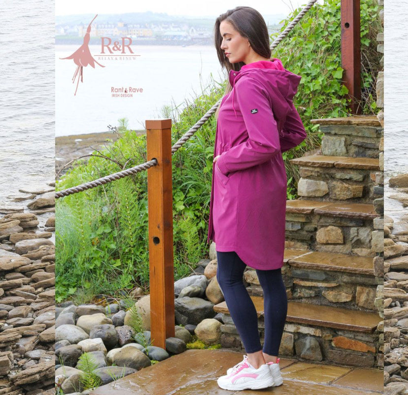 Aoife raincoat Cerise pink