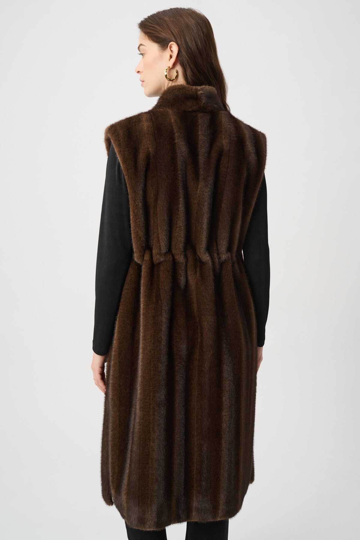 JOSEPH RIBKOFF Straight Fit Faux Fur Vest