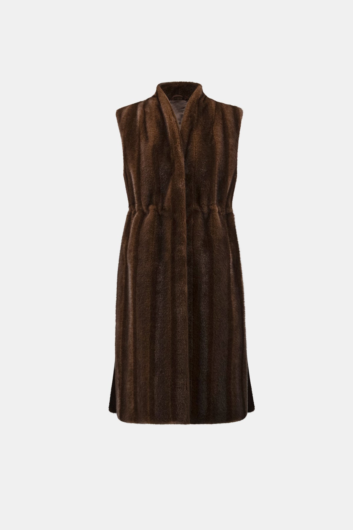 JOSEPH RIBKOFF Straight Fit Faux Fur Vest