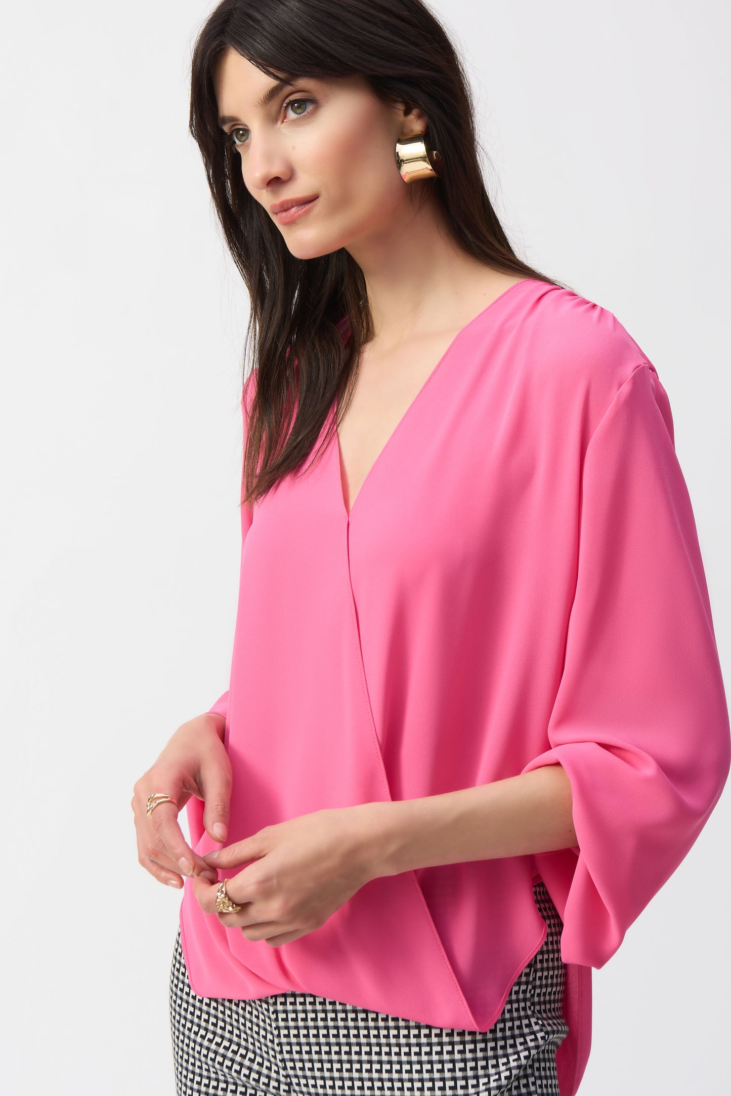 Joseph Ribkoff Georgette Boxy Wrap Top 251172